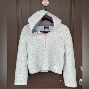 SOLD Justice Sherpa Cropped Hoodie